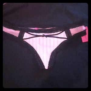 Betsey Johnson intimates lo rise pink thong